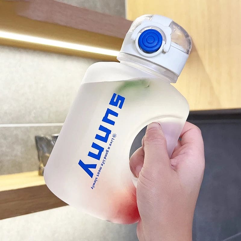 1L Sunny Water Bottle With Straw, Transparent Frosted Plastic Water Bottle, 1000ml Portable Climbing Travel Drink Cup, Outdoor Gradient Drink Bottle, Plastic Reusable Water Cup 1L Sunny Water Bottle With Straw, Transparent Frosted Plastic Water Bottle, 1000ml Portable Climbing Travel Drink Cup, Outdoor Gradient Drink Bottle, Plastic Reusable Water Cup